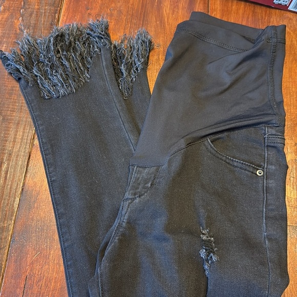 2 piece Pink Blush and Motherhood Maternity Bundle Lot Jeans size 26 shirt small - Picture 6 of 7